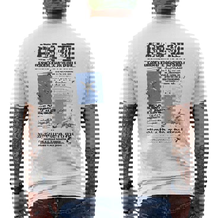 A350-900 エアバス ブラック エアクラフトtシャツ メンズTシャツ バックプリント