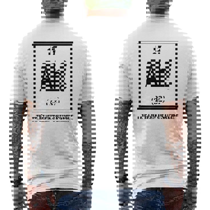 Ah The Element Ofurprise Periodic Table メンズTシャツ バックプリント