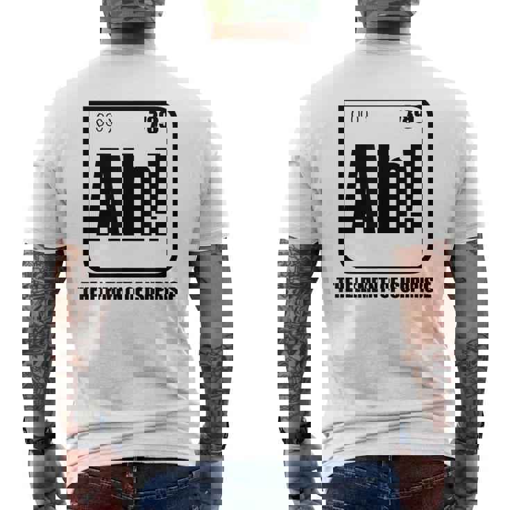 Ah The Element Ofurprise 元素周期表 ミーム メンズTシャツ バックプリント