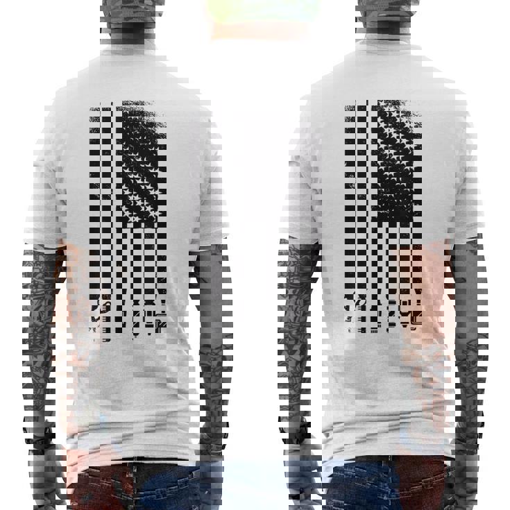 Awesome Barber Usa フラッグ 星 クール コーム ハサミ メンズTシャツ バックプリント