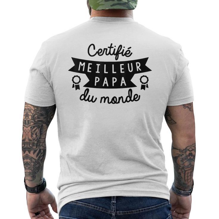 Certifia Mejor Papa Del Mundo Regalo Fete Peras Camiseta Hombre Estampado Espalda