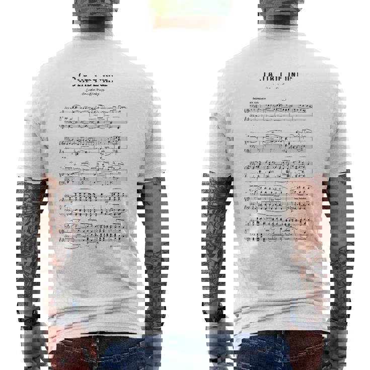 Clair De Lune クロード・ドビュッシー メンズTシャツ バックプリント