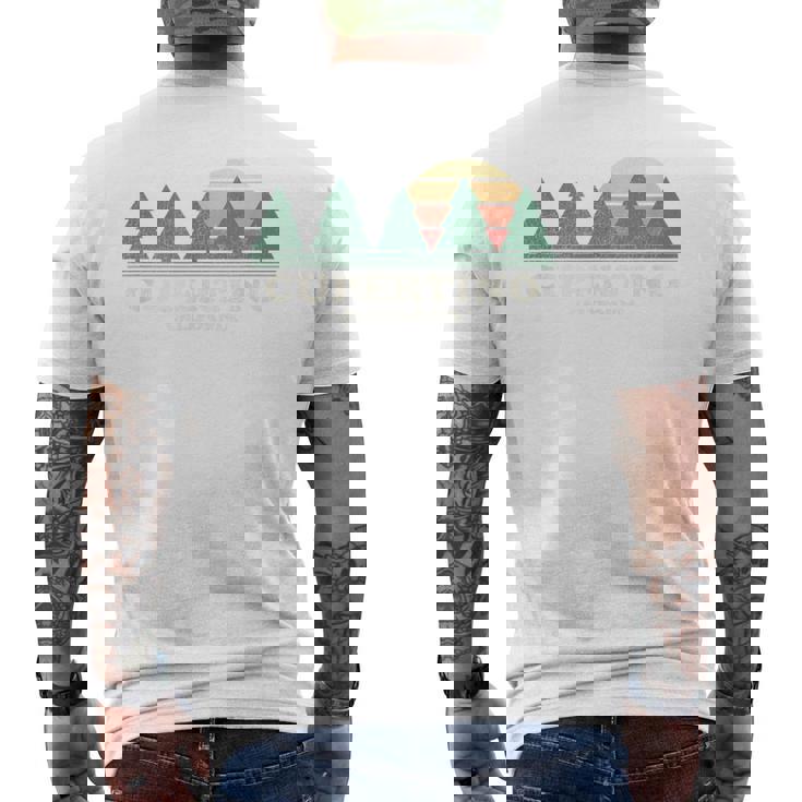 Cupertino Ca ヴィンテージ スローバック レトロ 70年代デザイン メンズTシャツ バックプリント