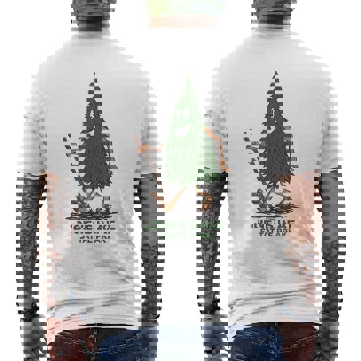 Cute Hiking Tree Jones Lake State Park North Carolina Men's Back Print T-Shirt