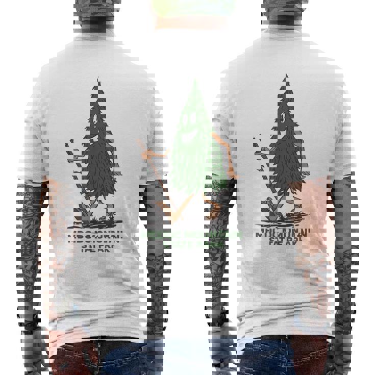 Cute Hiking Tree Medoc Mountain State Park North Carolina Men's Back Print T-Shirt