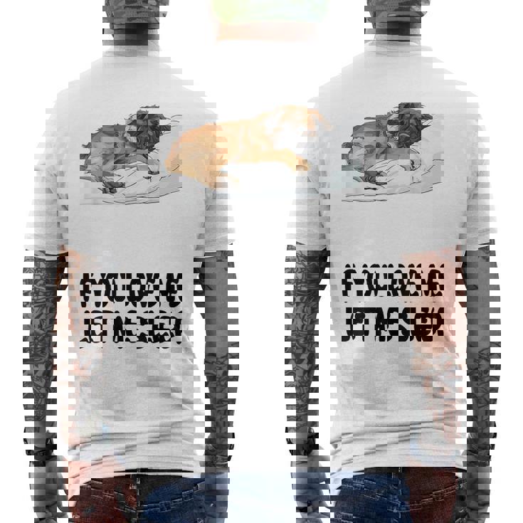 Cute Leonberger If You Love Me Let Meleep パジャマ メンズTシャツ バックプリント