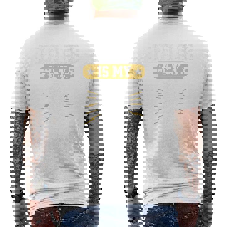 Dead Air Sportscaster Sports Announcer Sports Commentator Premium Men's Back Print T-Shirt