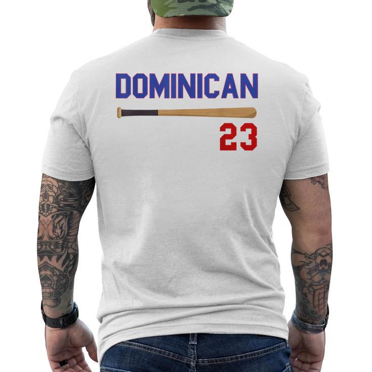Dominicano Flag Rd República Dominicana De Béisbol Camiseta Hombre Estampado Espalda
