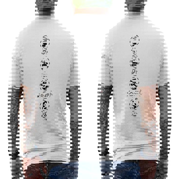 Eatleep 韓国ドラマリピート、ハングル-K-ドラマ メンズTシャツ バックプリント