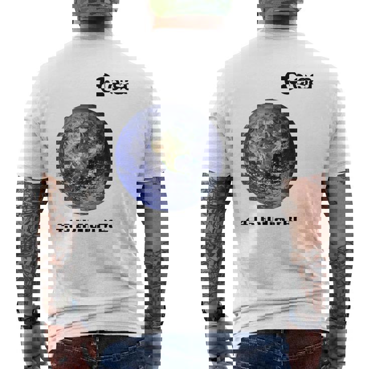 Esa 欧州宇宙機関 地球 46 億年 メンズTシャツ バックプリント