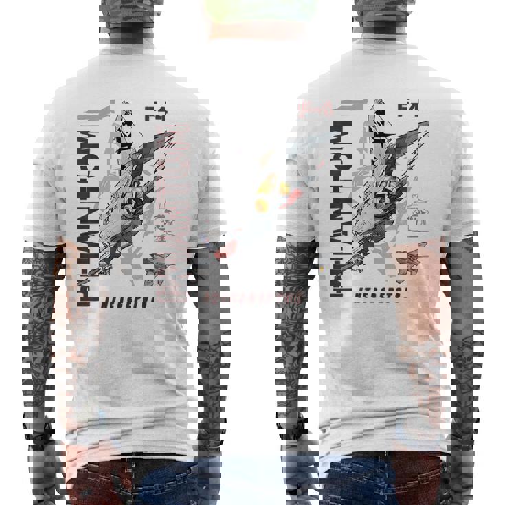 F-4 Phantom Ii ジェットグラフィック メンズTシャツ バックプリント