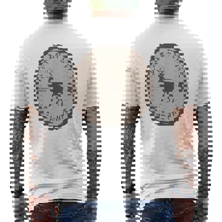 Flambeau Rivertate Forest Wisconsin Wi アウトドア 鹿 メンズTシャツ バックプリント