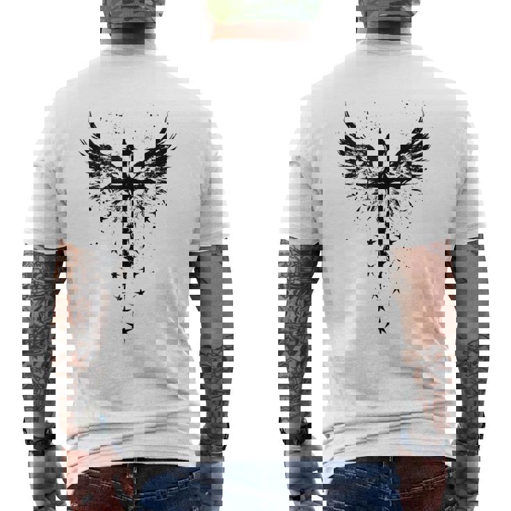 Gothic Cross Emo Grunge Aesthetic Tank Top Men's Back Print T-Shirt