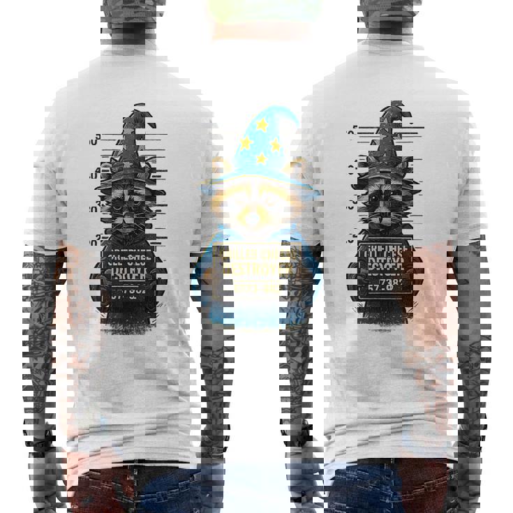 Grilled Cheese Destroyer Trendy Raccoon Cheese Foodie Lover Men's Back Print T-Shirt