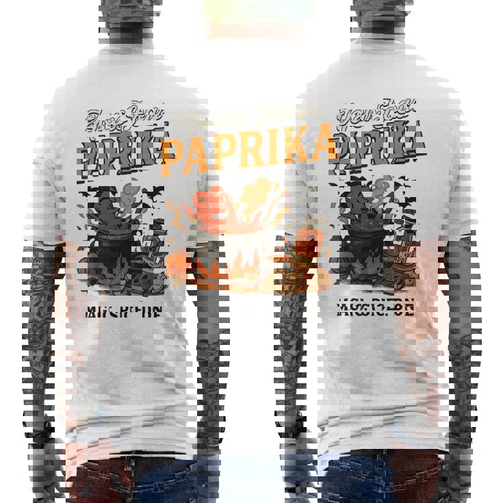 Halloween Spice Condiment Costume Hocus Focus Paprika Men's Back Print T-Shirt