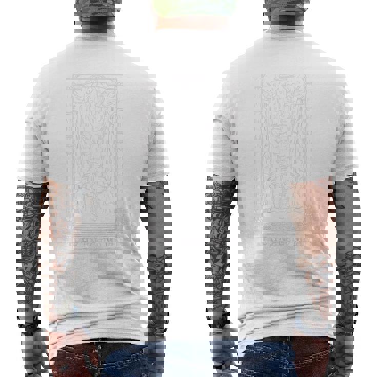 The Hanged Man タロットカード ゴシック ハロウィン ホラー バックプリント メンズTシャツ バックプリント