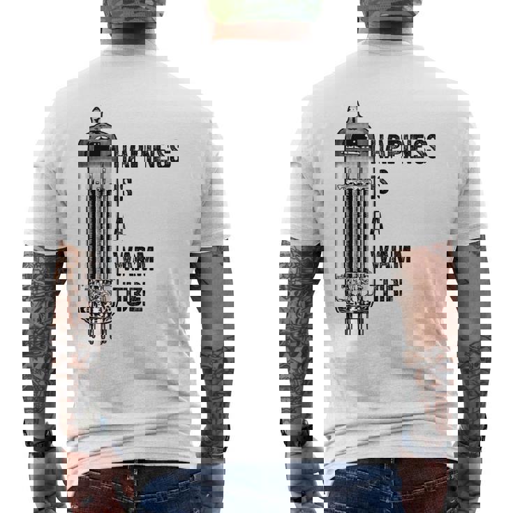 Happiness Is A Warm Tube アナログオーディオ。真空管 メンズTシャツ バックプリント