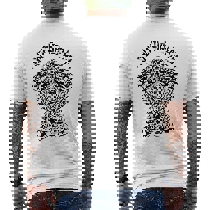 Hdhovelhead アメリカンバイクレジェンドtwin エンジンスカル メンズTシャツ バックプリント