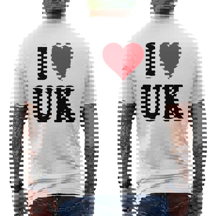 I Heart Uk Initials I Love UK First And Last Name U K 長袖tシャツ メンズTシャツ バックプリント