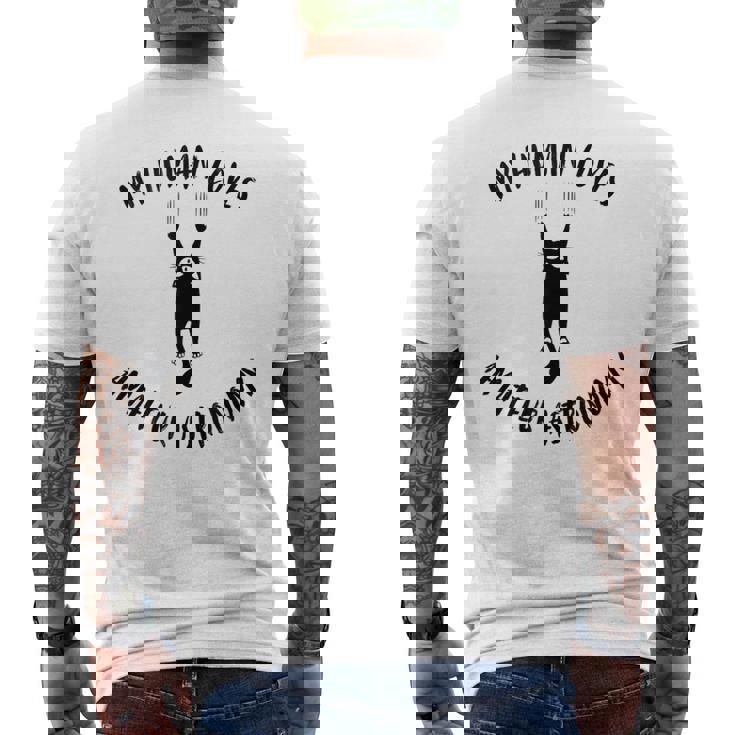 My Human Loves Amateur Astronomy Cat Parent Hobby Lover Tank Top Men's Back Print T-Shirt