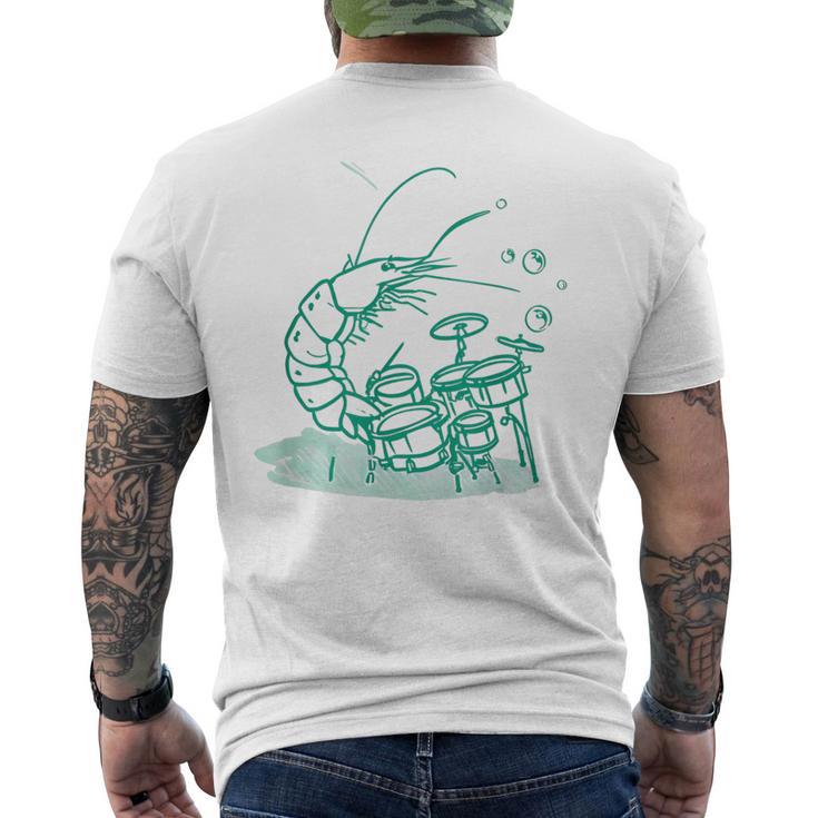 Instrument Musique Batterie Drôle Crevettes T-shirt imprimé au dos