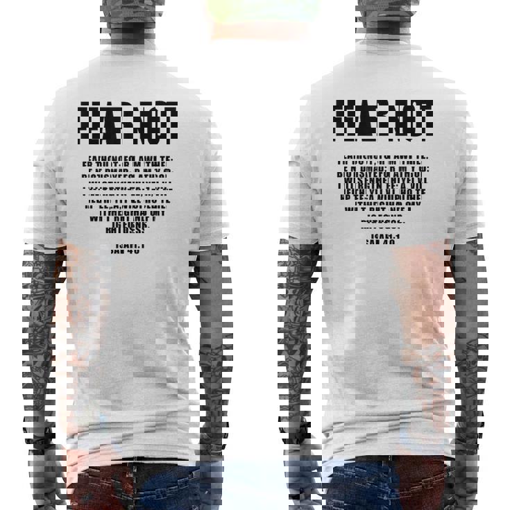 Isaiah 41 メンズTシャツ バックプリント