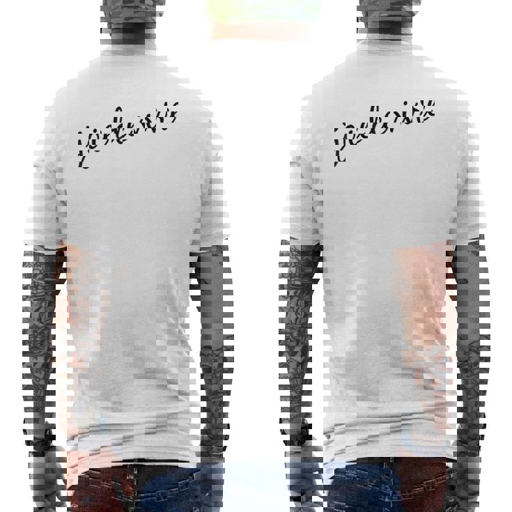 Joie Deivre フランス語の格言tシャツ メンズTシャツ バックプリント