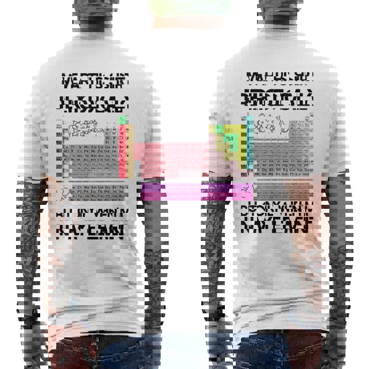 Juego De Palabras De Química Divertido Con Tabla Periódica Camiseta Hombre Estampado Espalda