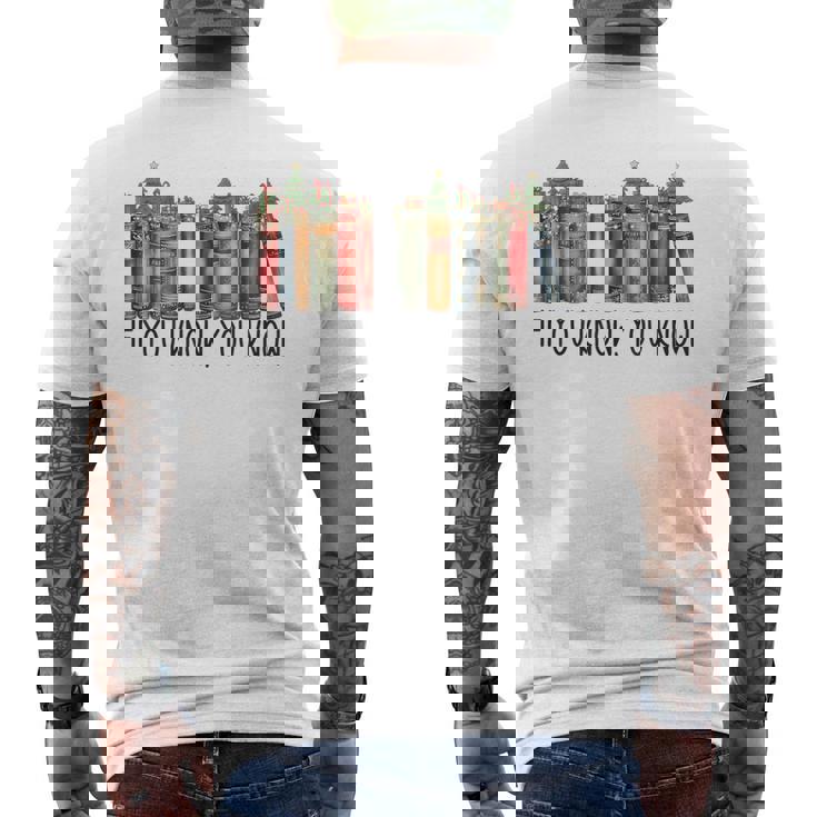 If You Know You Know 6 7 Reading Books Christmas Men's Back Print T-Shirt