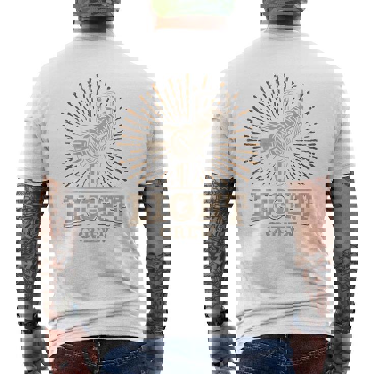 Light Crew シアターライティングテクニシャン ステージライティング メンズTシャツ バックプリント