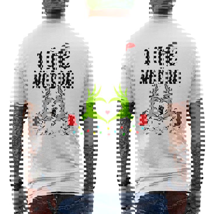 A Little Who Is Due Christmas Pregnancy Announcement Men's T-shirt Back Print