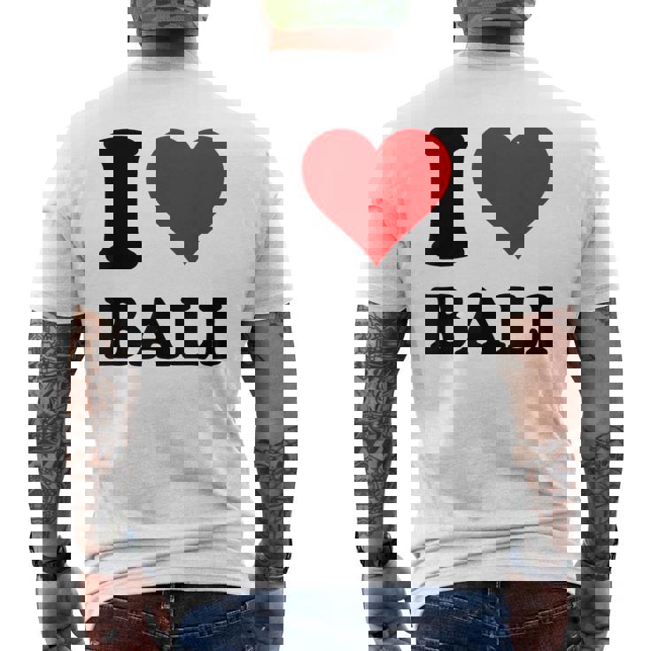 I Love Bali メンズTシャツ バックプリント