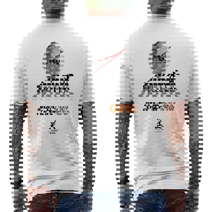 Nasaアルテミス計画 人類の進化 メンズTシャツ バックプリント