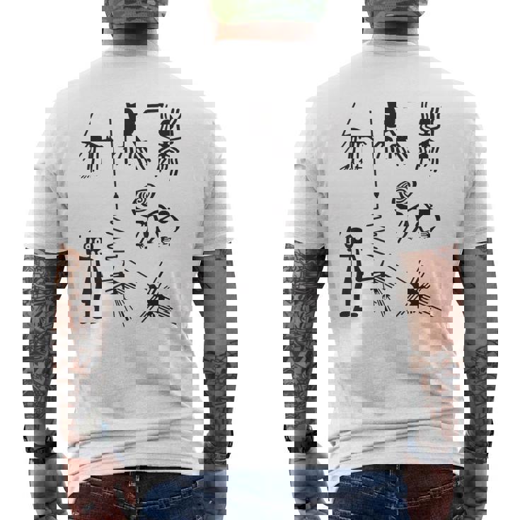 Nazca Lines 古代ufoエイリアン地球外生命アートtシャツ メンズTシャツ バックプリント
