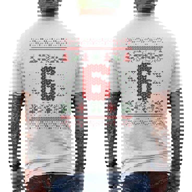 Number 6 Santa Ugly Christmas Men's T-shirt Back Print