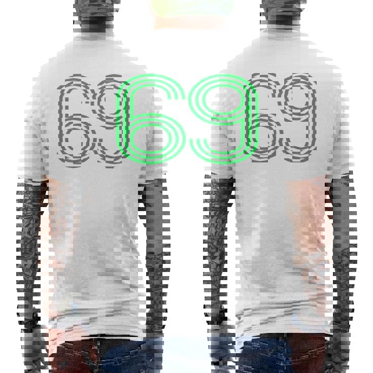 Number 69 シャツ レトロ ユニフォーム ヨーロッパスタイル バックプリント ジャージ メンズTシャツ バックプリント