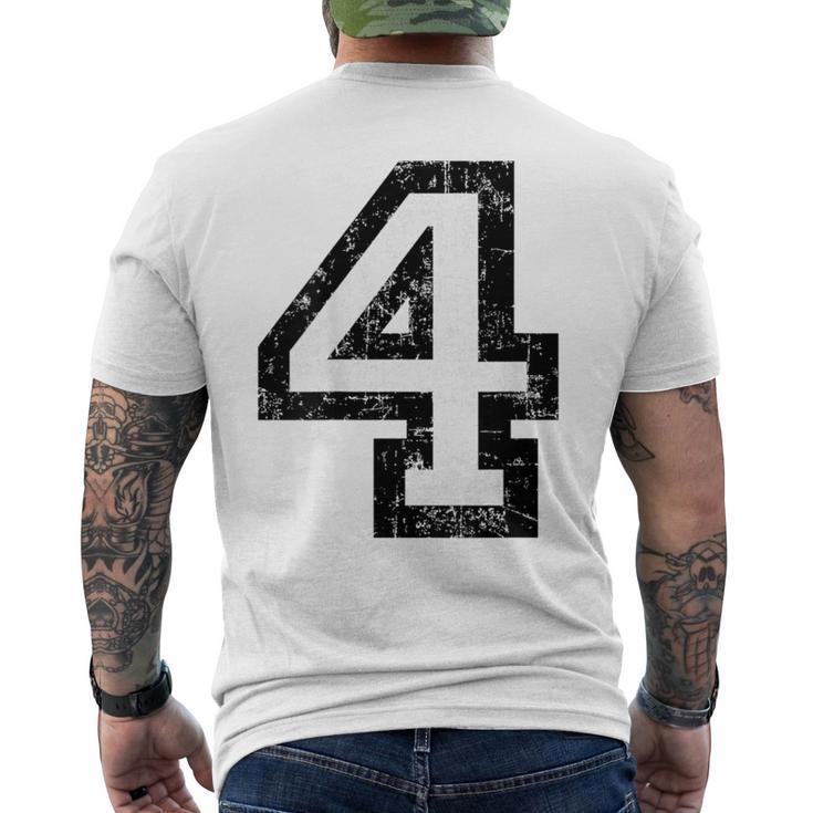 Numéro 4 NoirBlancintage No4 T-shirt imprimé au dos