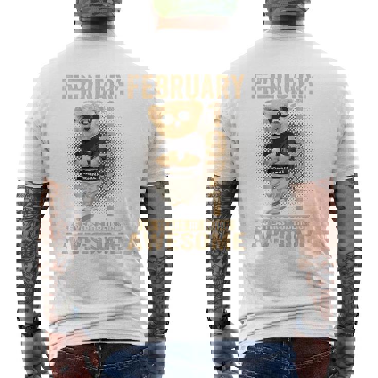 On Back 1971年2月 55歳の誕生日 55歳 テディベア メンズTシャツ バックプリント