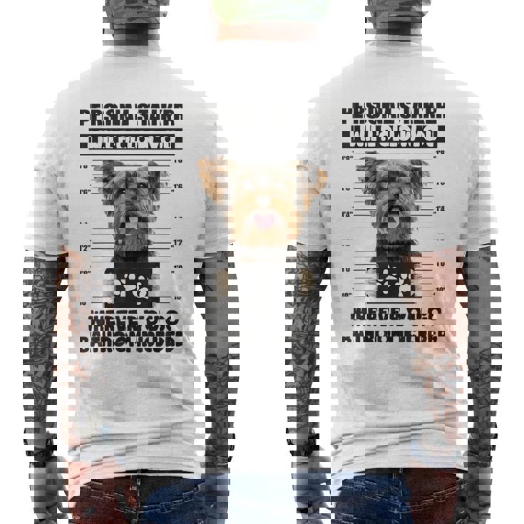 Personaltalker Yorkie ファニーヨークシャー犬好き オーナーミーム メンズTシャツ バックプリント