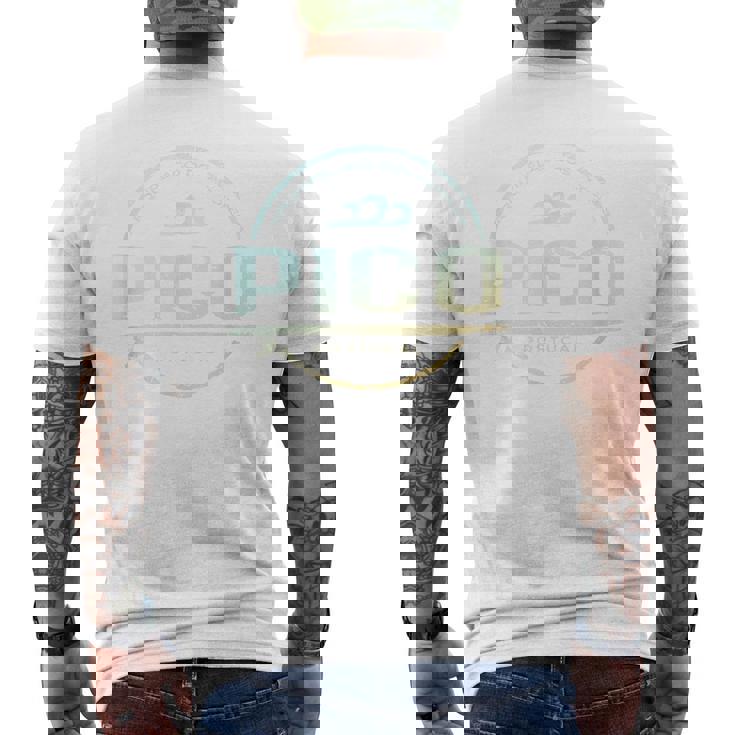 Pico Portugal レトロ ピコ ポルトガル ヴィンテージ サーフ メンズTシャツ バックプリント