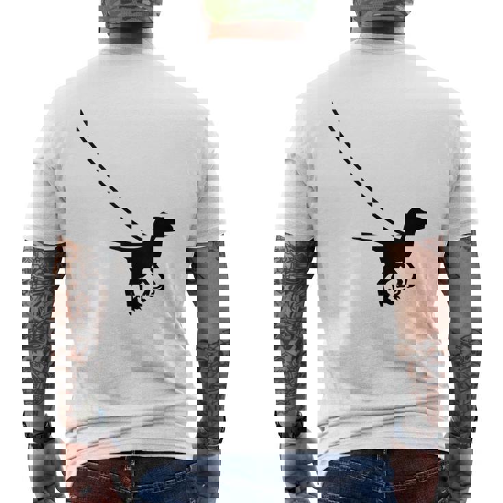 Raptor Velociraptor On A Leash Dino Cool Graphic Tank Top Men's Back Print T-Shirt