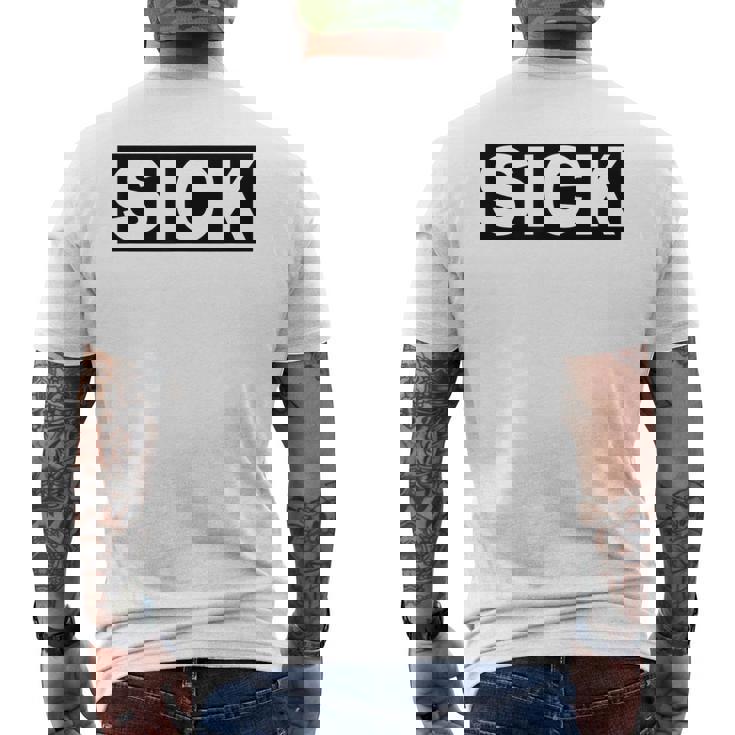 Sick Krank Krass Iickmodeick メンズTシャツ バックプリント