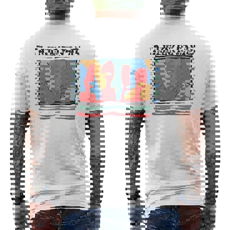 Talking Heads イエロー レトロ グラフィック メンズTシャツ バックプリント