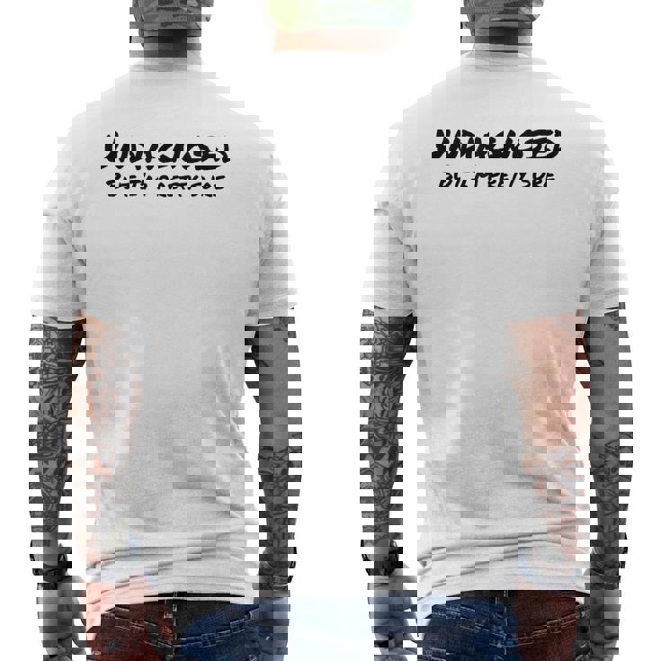 Undiagnosed But I'm Prettyure ブラックフォント メンズTシャツ バックプリント