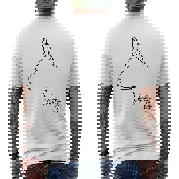 Wilsigns オーストラリアンケルピー インプロファイルドッグギフト メンズTシャツ バックプリント