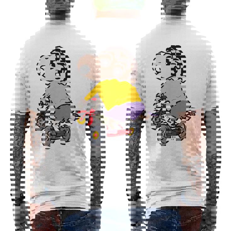 【まんが】クレヨンしんちゃん 三輪車しんちゃん メンズTシャツ バックプリント