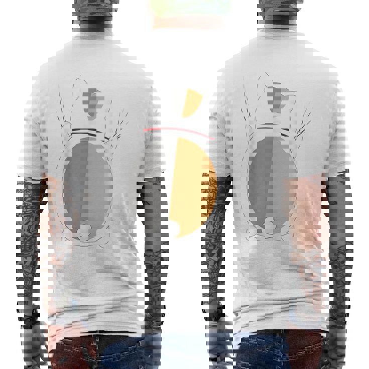 おもしろ猫ニャンコ先生 メンズTシャツ バックプリント