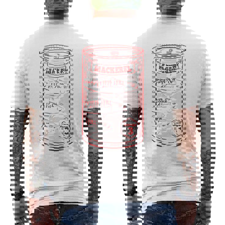 さば缶詰 メンズTシャツ バックプリント