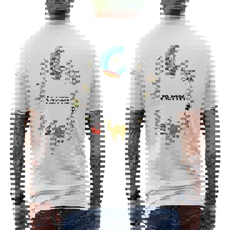 みんな大好きハシビロコウ 動かない鳥 はしび郎クラブtシャツ 絵しりとり遊び どうぶつ Zoo 長袖tシャツ メンズTシャツ バックプリント