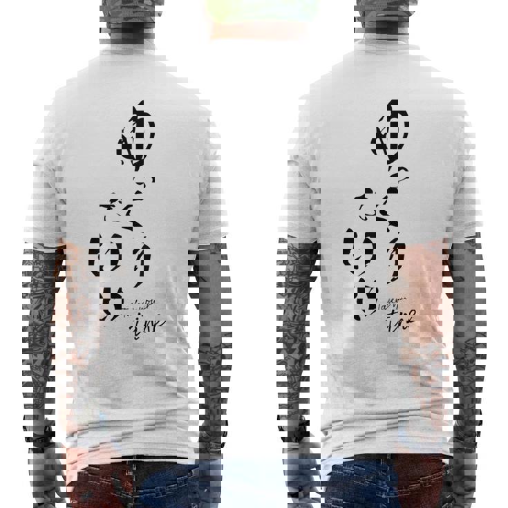 ゆっくりでいい 筆文字 ポジティブ 日本語 メッセージ 和モダン デザイン ギフト 雑貨 文字 メンズTシャツ バックプリント